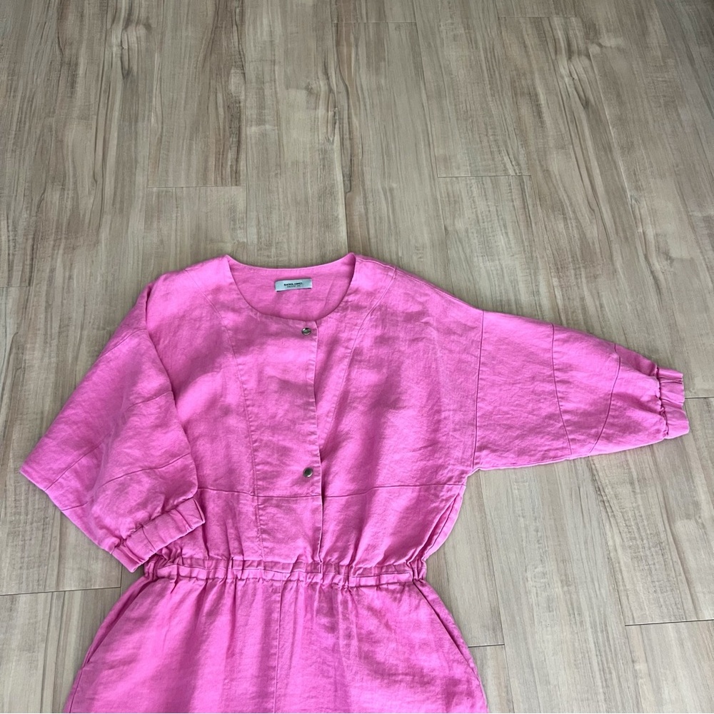 Rachel Comey Hot Pink Linen Holt Jumpsuit - Picture 6 of 10